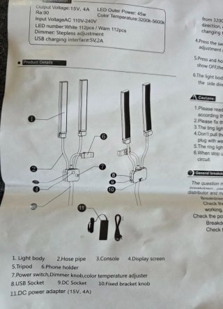 Lámpara LED 2 Brazos Soporte Móvil