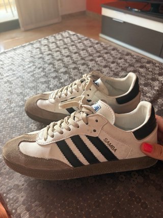Zapatillas Adidas Samba Blancas Marrones