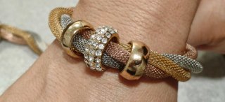 Conjunto Collar y Pulsera Tricolor