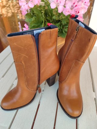 Botines de piel Tommy Hilfiger marrones