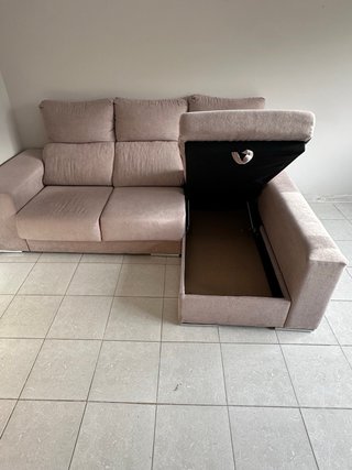 Chaiselongue beige tela casi nuevo