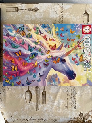 Puzzle Educa 500 piezas Unicornio Mariposas