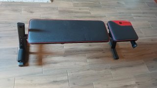 Pesas y banco de Gimnasio Domyos