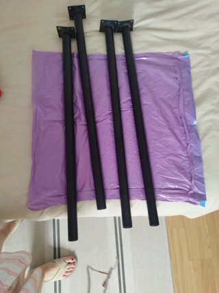 Patas metálicas negras para muebles (4 unidades)