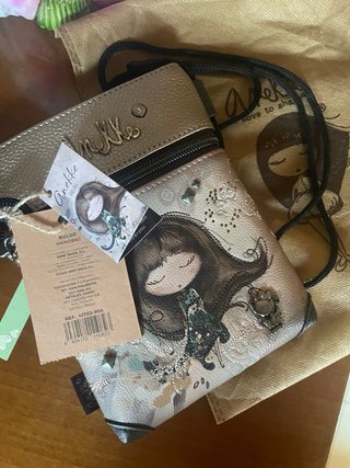 Mini tracolla Anekke beige/argento