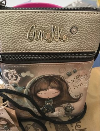 Mini tracolla Anekke beige/argento
