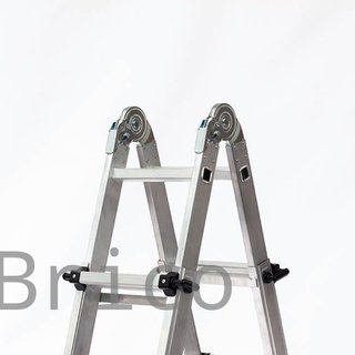 Escalera Telescópica Articulada Aluminio 3+3 Pestaña