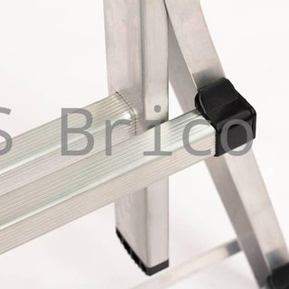 Escalera Telescópica Articulada Aluminio 3+3 Pestaña