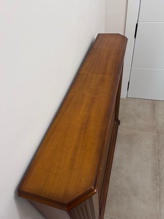 Cubreradiador madera y ratán