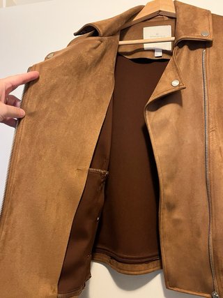 Chaqueta efecto ante marrón Springfield