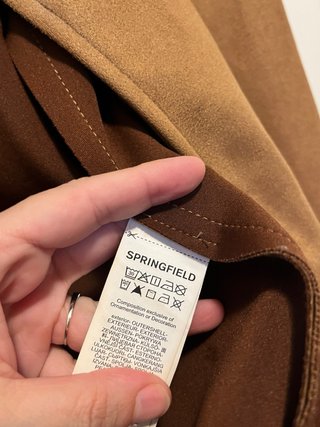 Chaqueta efecto ante marrón Springfield