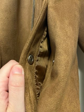Chaqueta efecto ante marrón Springfield