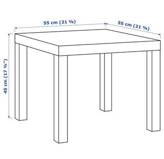 Mesa auxiliar IKEA madera clara