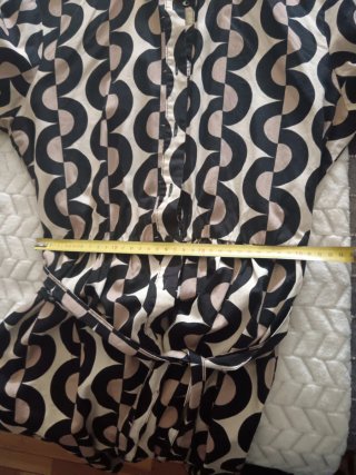 Vestido Stradivarius manga larga estampado S