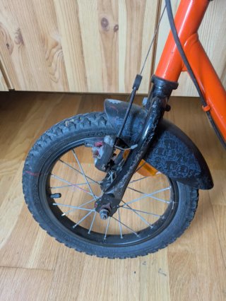 Bicicleta infantil 14 pulgadas naranja