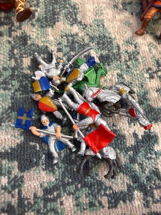 Lote guerreros y caballos Schleich, Papo, Simba