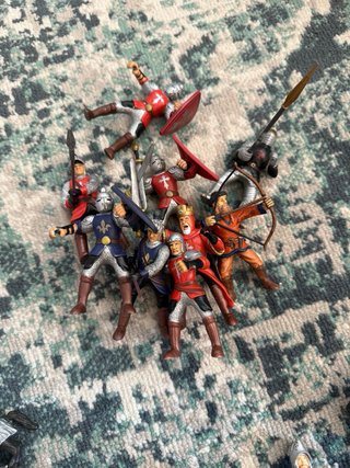 Lote guerreros y caballos Schleich, Papo, Simba