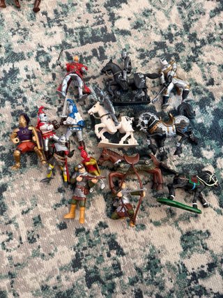 Lote guerreros y caballos Schleich, Papo, Simba