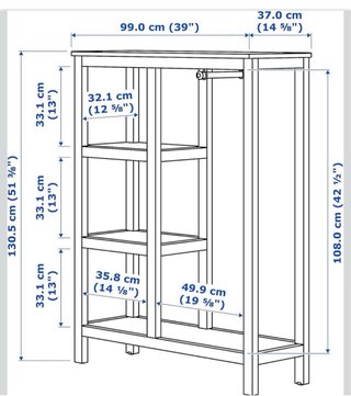 Armario Abierto Ikea HEMNES blanco