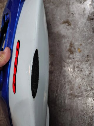 Cúpula y colin Suzuki GSX 600 Azul y Blanco