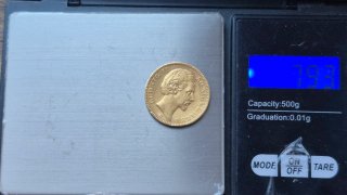 20 Marcos Oro Luis II Baviera 1873