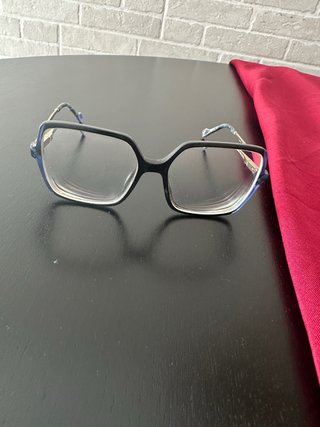 Gafas de vista cuadradas azules graduadas