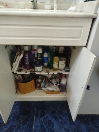 Pack Mueble de baño, dos senos, grifos y  espejo