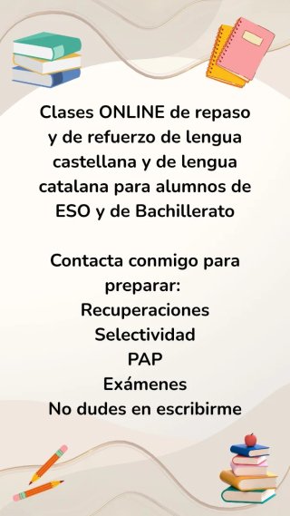 Clases refuerzo repaso lengua