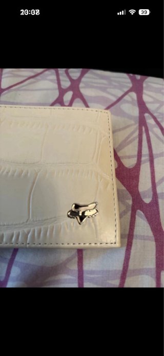 Billetera Fox Racing Piel Blanca Nueva