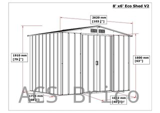 Caseta Metálica Eco Altea 173x262x191 cm - Duramax