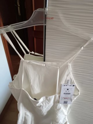 Vestido corto blanco tirantes