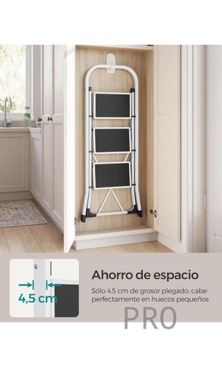 Escalera de Tijera, Escalera con 3 Peldaños, Peldaño Plegable