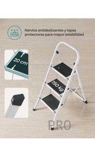 Escalera de Tijera, Escalera con 3 Peldaños, Peldaño Plegable