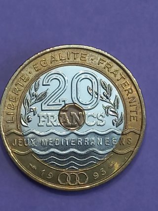 Moneda Francesa Republique Francaise 20 francos