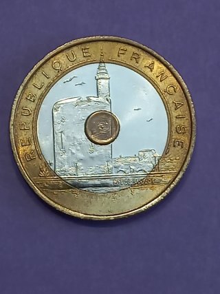 Moneda Francesa Republique Francaise 20 francos