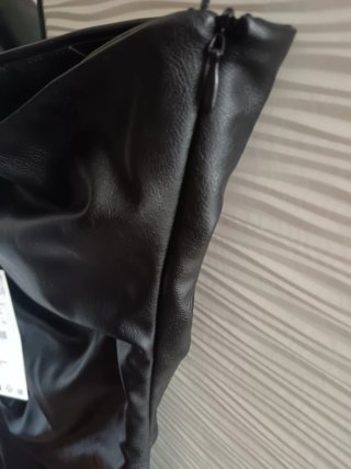 Vestido palabra de honor Zara negro talla única