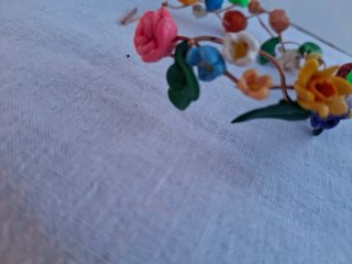 Bracciale artigianale fiori colorati