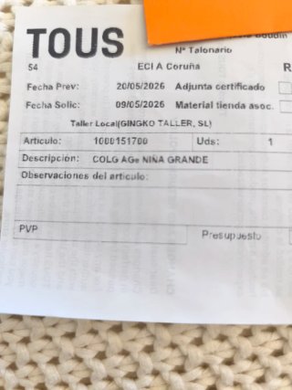Colgante niña TOUS