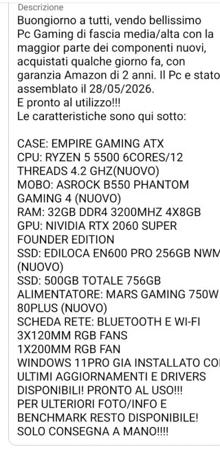 PC Gaming Ryzen 5 5500 32GB RAM RTX 2060 SUPER