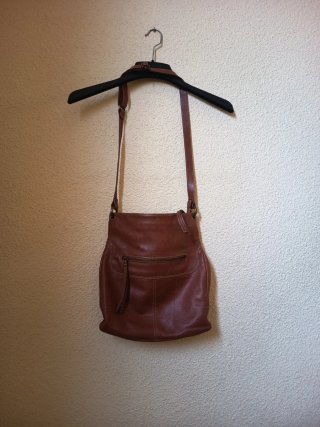 Bolso piel marrón