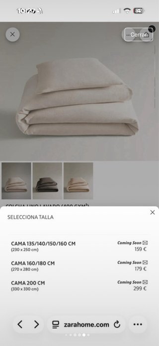 Colcha Lino Zara Home + Cojines
