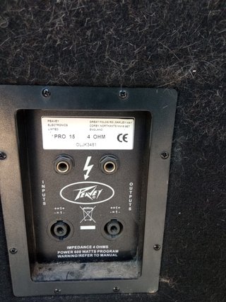 Altavoces peavey 600w 4ohms pro 15