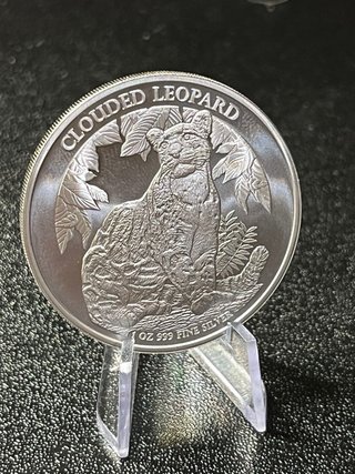 Moneda Plata Leopardo Camboya 1 Oz 2023