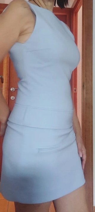 Vestido corto Zara azul