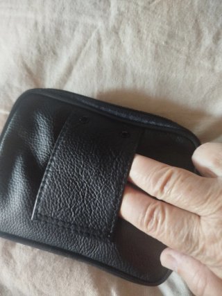 Cartera cinturón piel Gold Coral negra