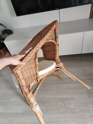 Sillón de ratán AGEN con cojín