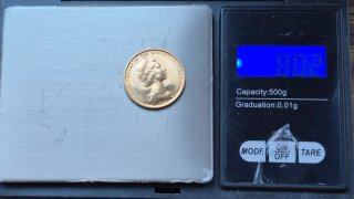 Isabel II Isla de Man 1 Libra Oro 1965