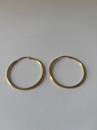 Pendientes aro chapado oro 3 cm