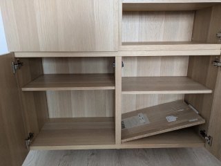 Estantería Besta Ikea efecto roble