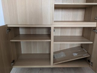Estantería Besta Ikea efecto roble